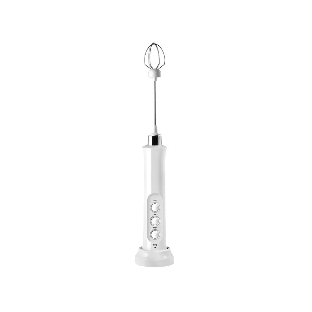 White Colour Electric Milk Frother | Tavalon Tea Australia