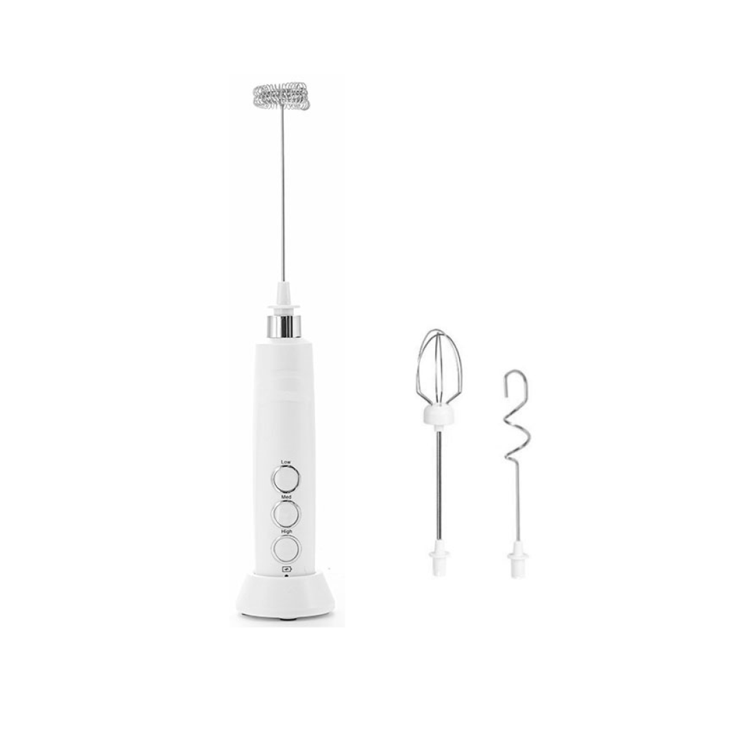 Electric Milk Frother Stick with Charging Stand